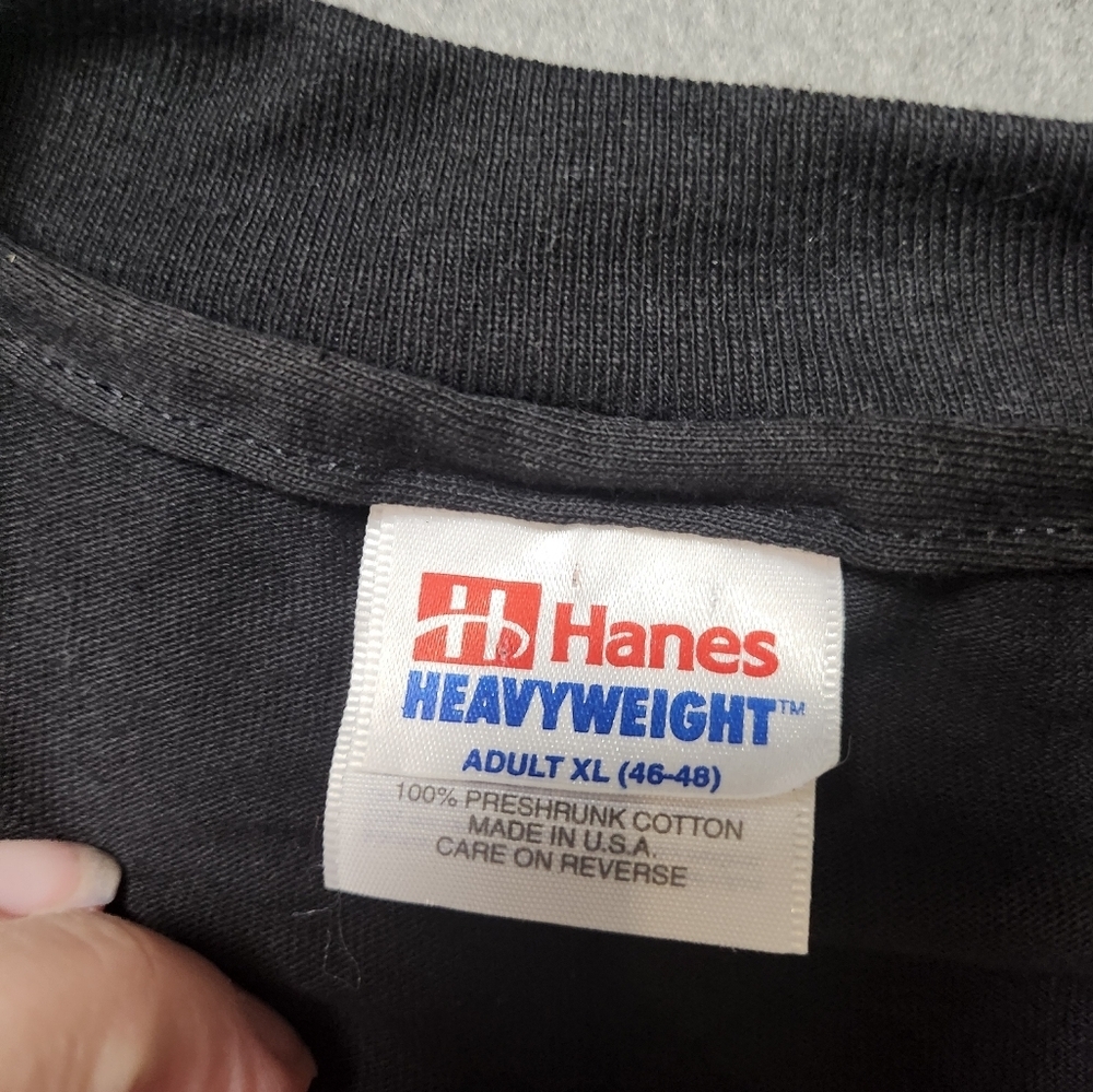 VTG 90s Hanes Red Dog Made in USA T-shirt men XL retro black - Picture 4 of 7